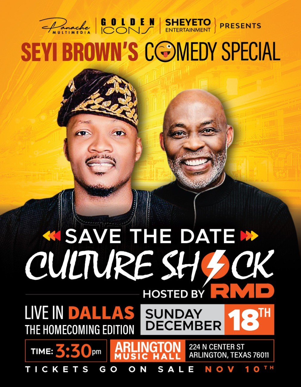 Culture Shock presents Seyi Brown's Comedy Special*